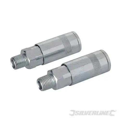 1/4" Bsp Air Line Quick Coupler – Dual-Pack For Compressed Air Systems 1