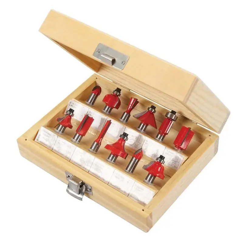 12-Piece Tct Router Bit Collection – 8Mm Shank, Precision Carbide Tips 1