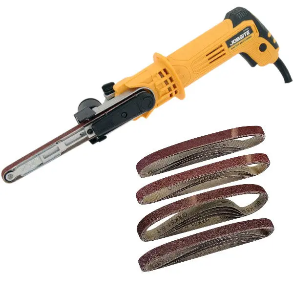260W Belt Sander With Finger File Attachment – 12 Grit Sanding Belts Included 1