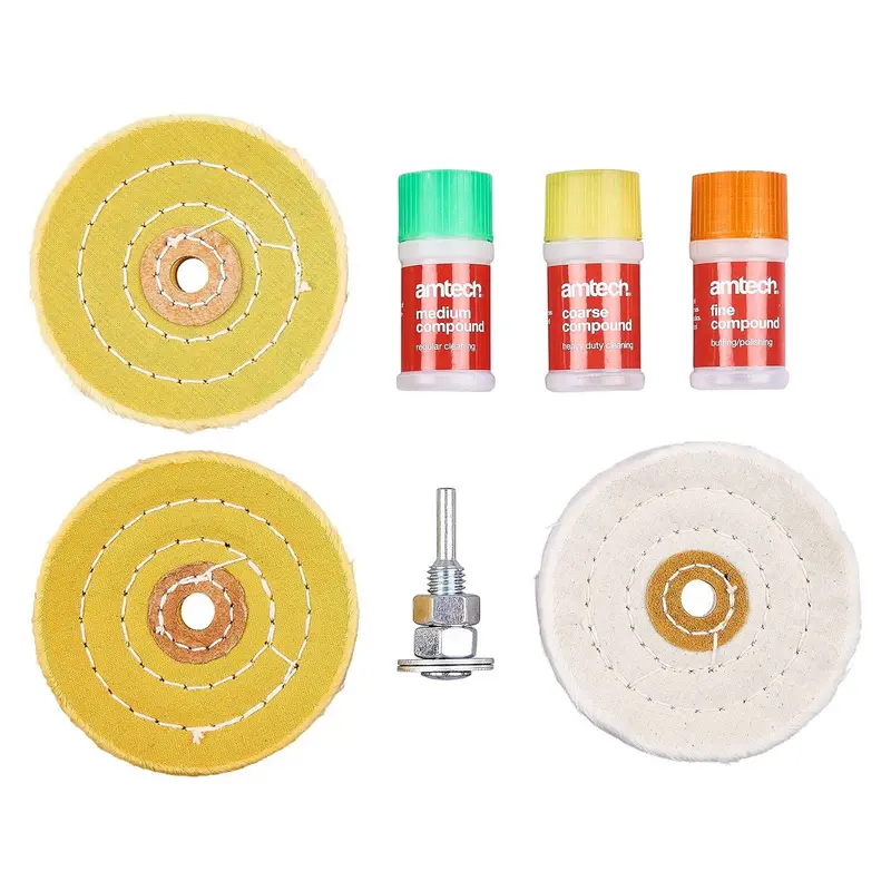 7-Piece Metal Polishing Kit – Buffing Wheels & 3 Premium Compounds For Rotary Drills 1