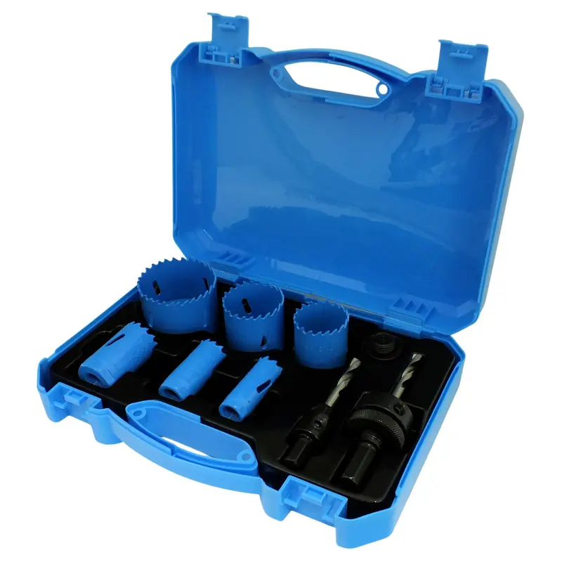 9-Piece Bi-Metal Hss Holesaw Kit – For Metal, Wood, Aluminium, Brass & Steel 1