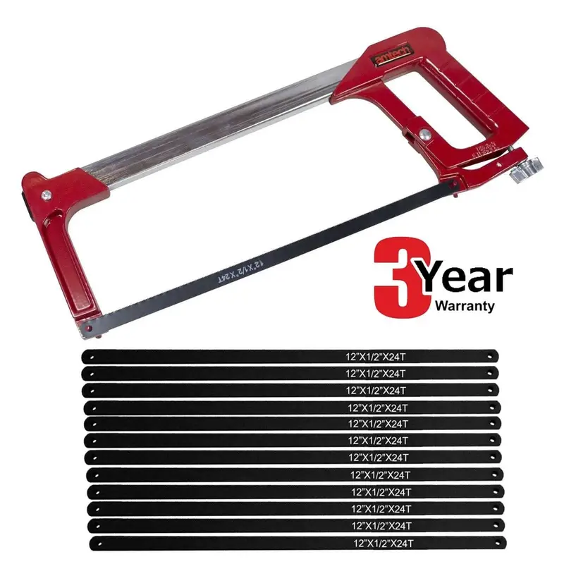 Amtech 300Mm Heavy-Duty Hacksaw – High-Tension Frame With 12 Spare Blades 1