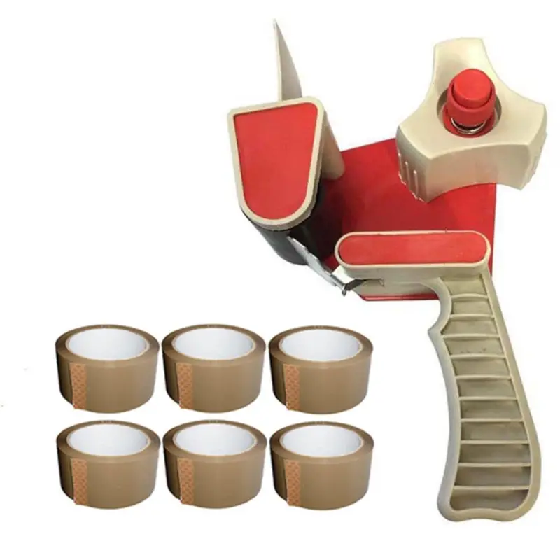 Automatic Brown Packing Tape Dispenser With Six 48Mm Rolls – Efficient Box Sealing Tool 1