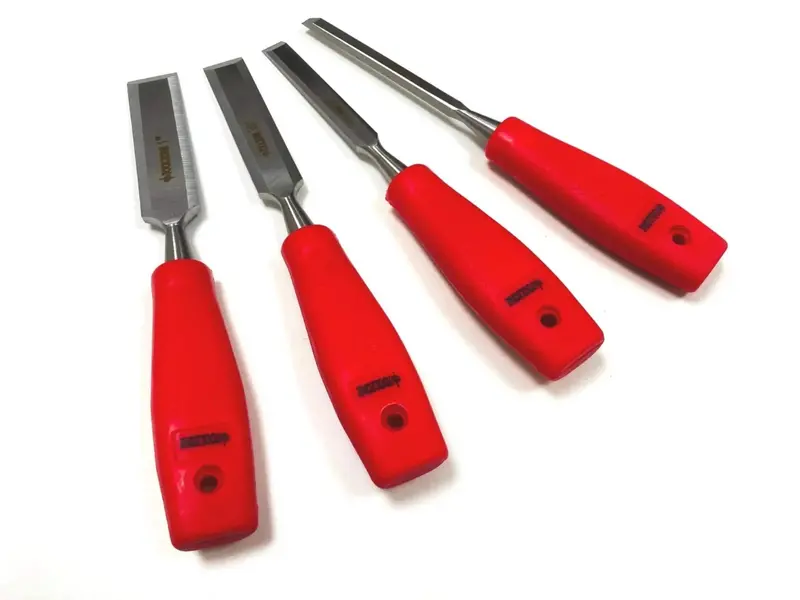 Bevel-Edge Wood Chisel Set – 4-Piece Carpentry Hand Tool Kit (6.4Mm, 12.7Mm, 19Mm, 25.4Mm) 1