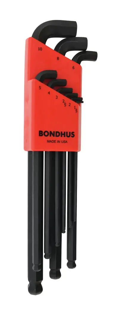 Bondhus Sblx9 Stubby Ball-End Hex Key Set – 9-Piece Metric (1.5–10Mm) 1