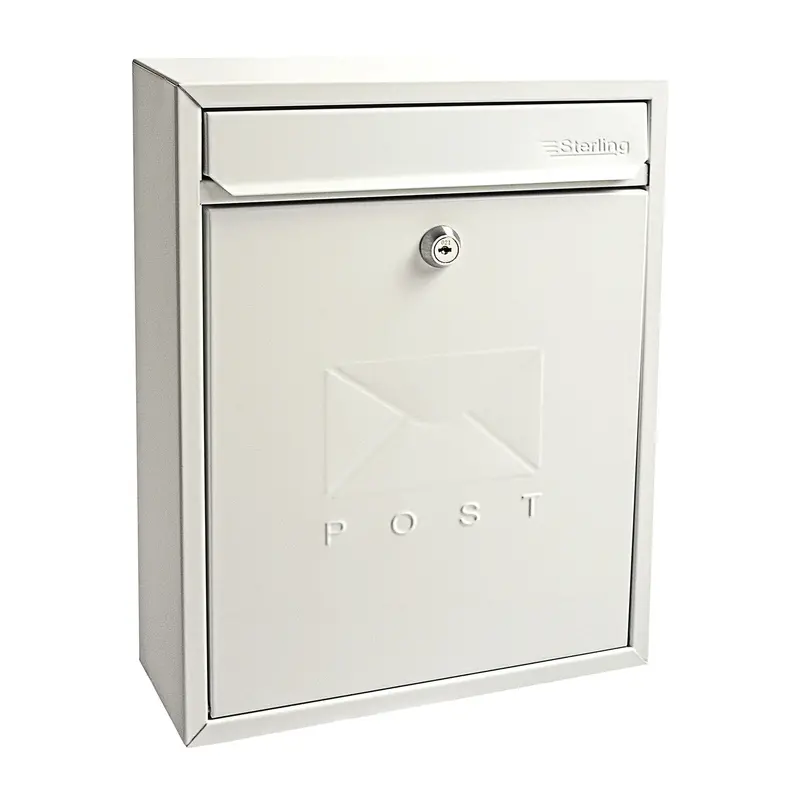 Burg-Wächter Mb05 Compact White Galvanised Wall-Mounted Post Box 1
