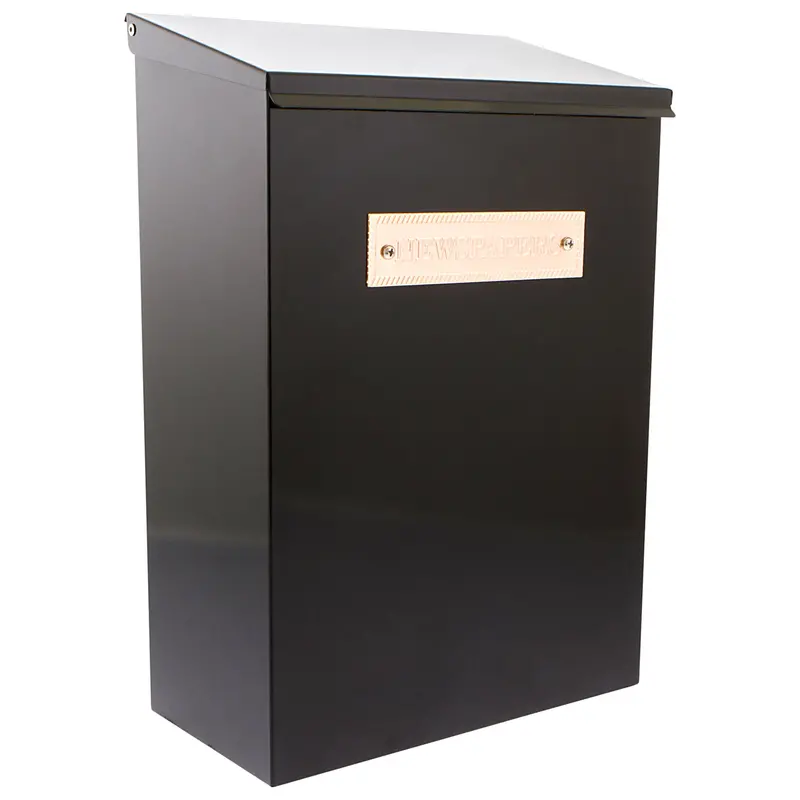 Burg-Wächter Npb02Bk Thames Steel Newspaper Delivery Box — Matte Black 1