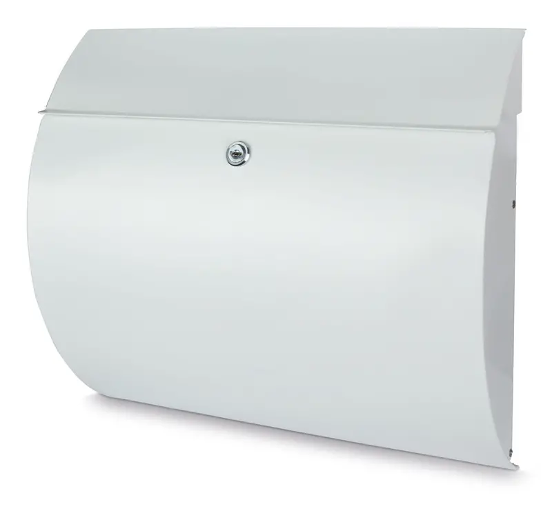 Burg-Wächter Toscana 856 W Steel Wall-Mounted Letterbox In White 1