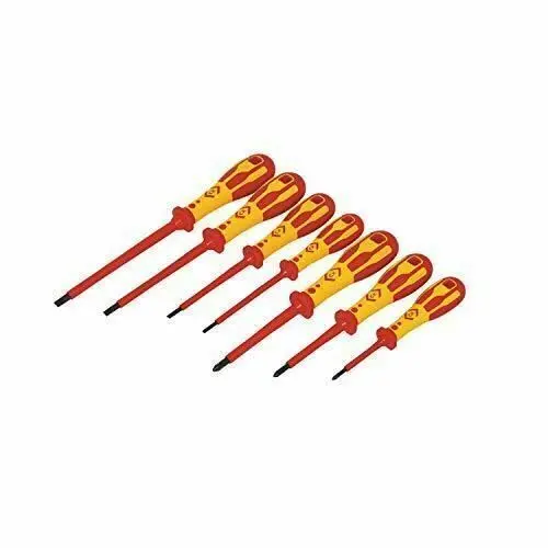 C.K. T49192D Vde-Certified Screwdriver Set – 7-Piece Slotted & Phillips Range 1