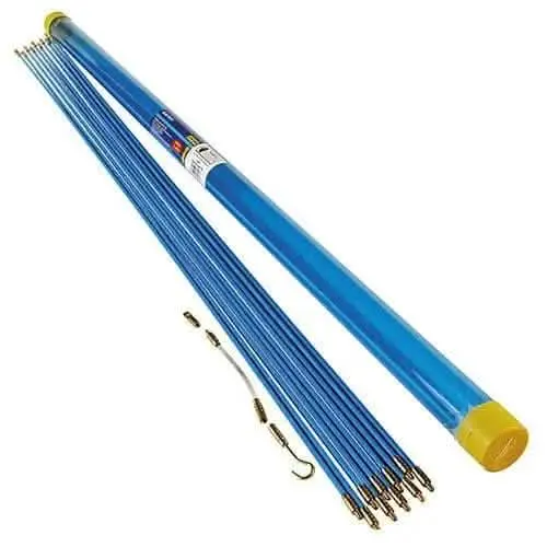 Cable Installation Pulling Kit — 10 X 1-Meter Draw Rods For Electrical Wiring Projects 1