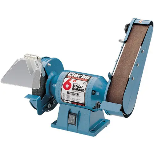 Clarke Cbg6Sb 6" Bench Grinder With Sanding Belt – 240W Dual Function 1