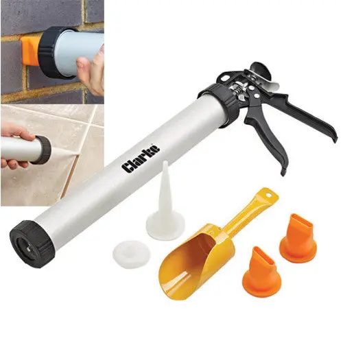Clarke Cht733 Professional Mortar Application Gun Kit With Nozzles And Cleaning Tools 1