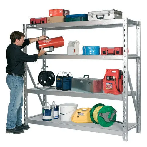 Clarke Cs4700 Boltless Industrial Shelving Unit – 850Kg Capacity Silver Steel Storage System 1