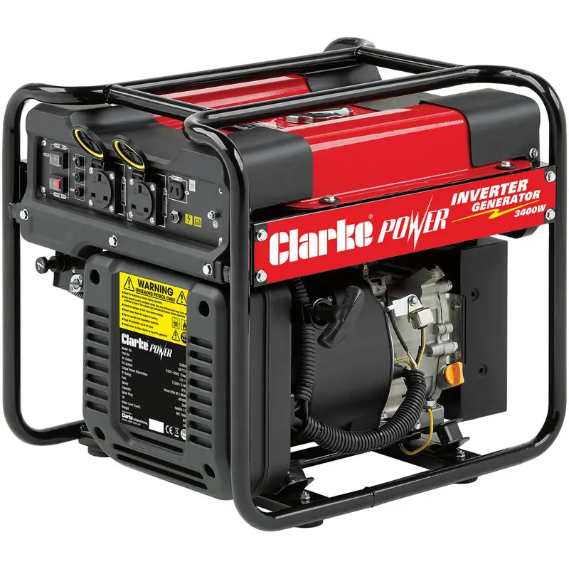 Clarke Ig3500Af 3.4Kw Inverter Petrol Generator – Open-Frame, Low-Noise 1