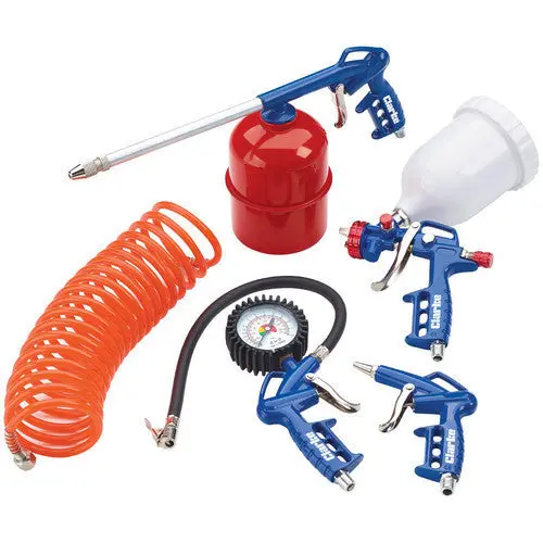 Clarke Kit1100 5-Piece Air Tool Kit Featuring Gravity-Fed Spray Gun 1