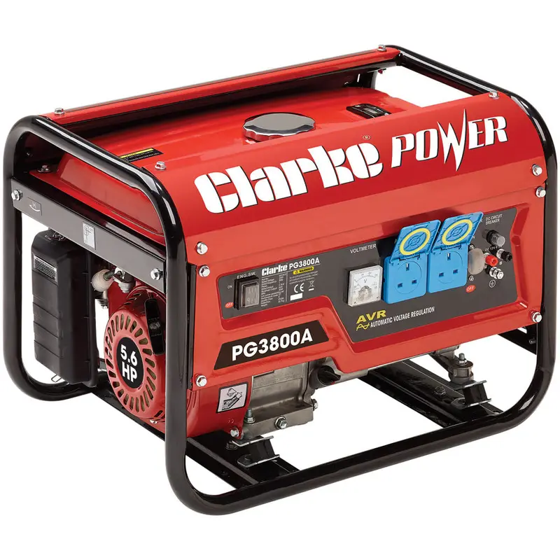 Clarke Pg3800A Euro5 3Kva Open-Frame Petrol Generator – 230V 1
