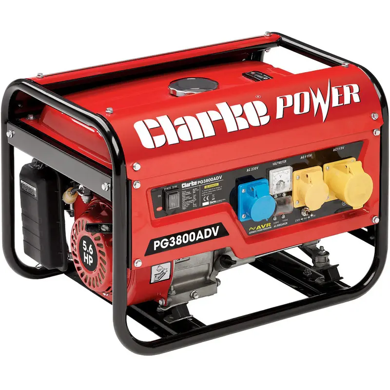 Clarke Pg3800Adv Euro5 3Kva Open-Frame Petrol Generator – Switchable 110V/230V 1