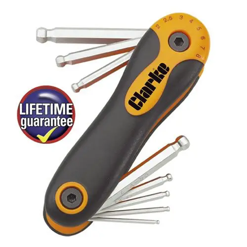 Clarke Pro142 8-Piece Standard Hex Key Set 1