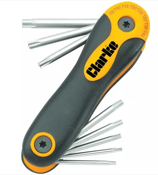 Clarke Pro143 8-Piece Security Torx Key Set 1