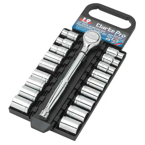 Clarke Pro352 19-Piece 1/2" Drive Af And Metric Socket Set 1