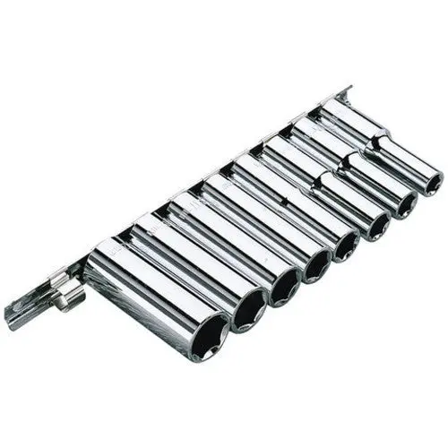 Clarke Pro368 8-Piece 1/4" Drive Deep Metric Socket Set 1