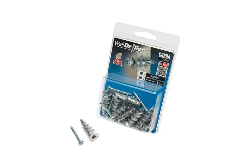 Cobra Zinc-Coated Walldriller Bits – 4.5Mm, 10-Pack 1