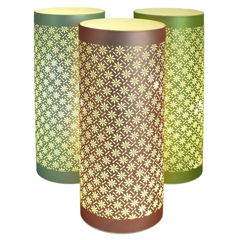 Cordless Led Flower Table Lamp – Rechargeable Glass Light In Soft Blue, Emerald, Or Blush Pink 1