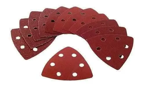 Delta Triangle Sanding Pads – 10-Pack, 90Mm, Assorted Grits (40–120) For Detail Sander 1