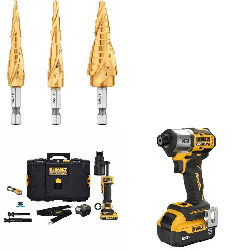Dewalt Dce600D1 Knockout Kit With Free Step Bit Set And Impact Driver 1