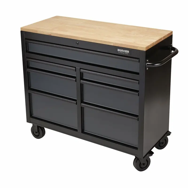 Draper 08216 Bunker 7-Drawer Mobile Tool Cabinet – Grey Finish 1
