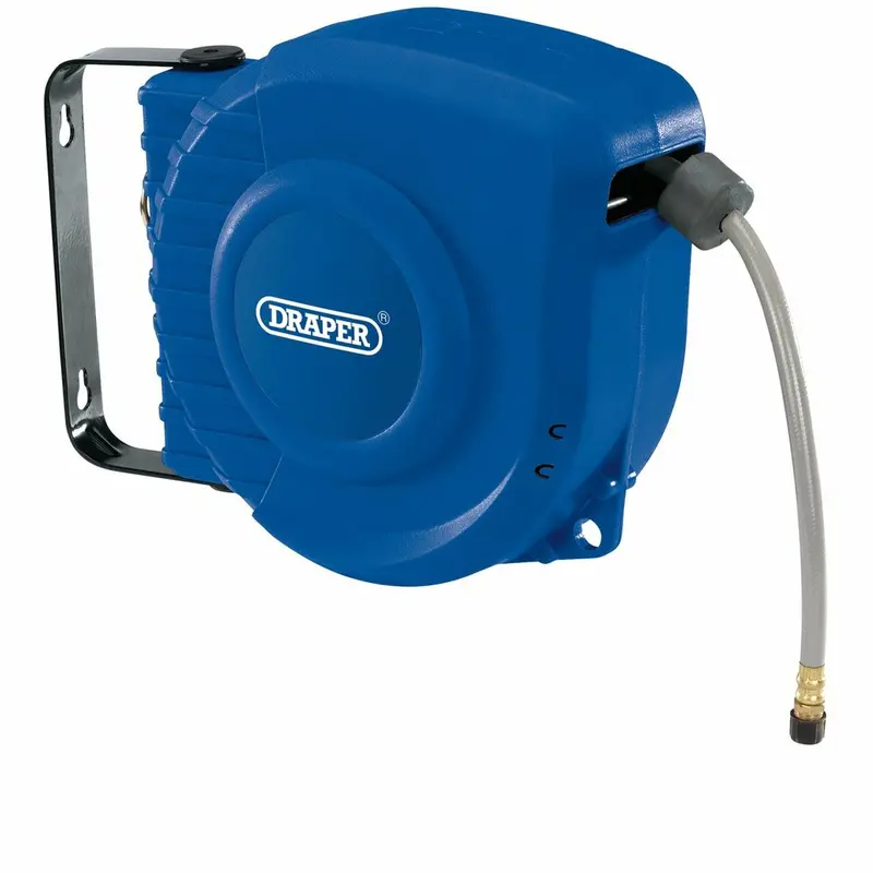 Draper 12-Metre Wall-Mounted Retractable Air Hose Reel 1