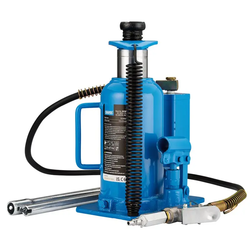 Draper 20-Tonne Pneumatic Air Bottle Jack – Model 26780 1