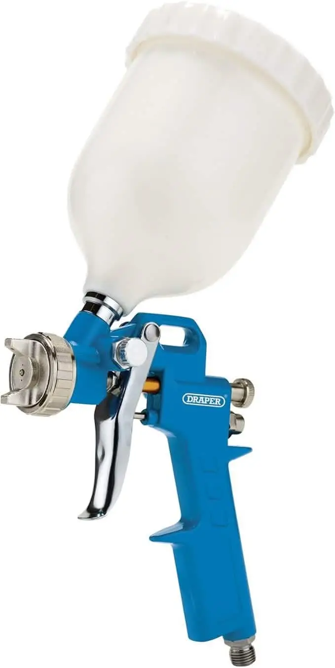 Draper 28358 Gravity-Fed Air Spray Gun – 500 Ml Capacity, Dual Nozzle Sizes (1.4 Mm & 1.8 Mm) 1
