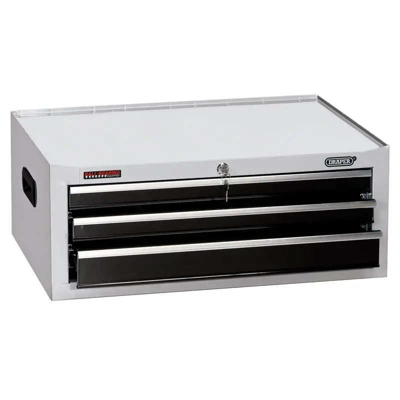 Draper 35741 Intermediate Tool Chest – 26" White 3-Drawer Storage Cabinet 1
