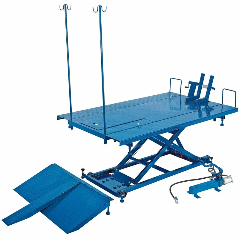Draper 37190 Heavy-Duty Motorcycle Lift Table – 680Kg Capacity Hydraulic & Pneumatic Bike Service Station 1