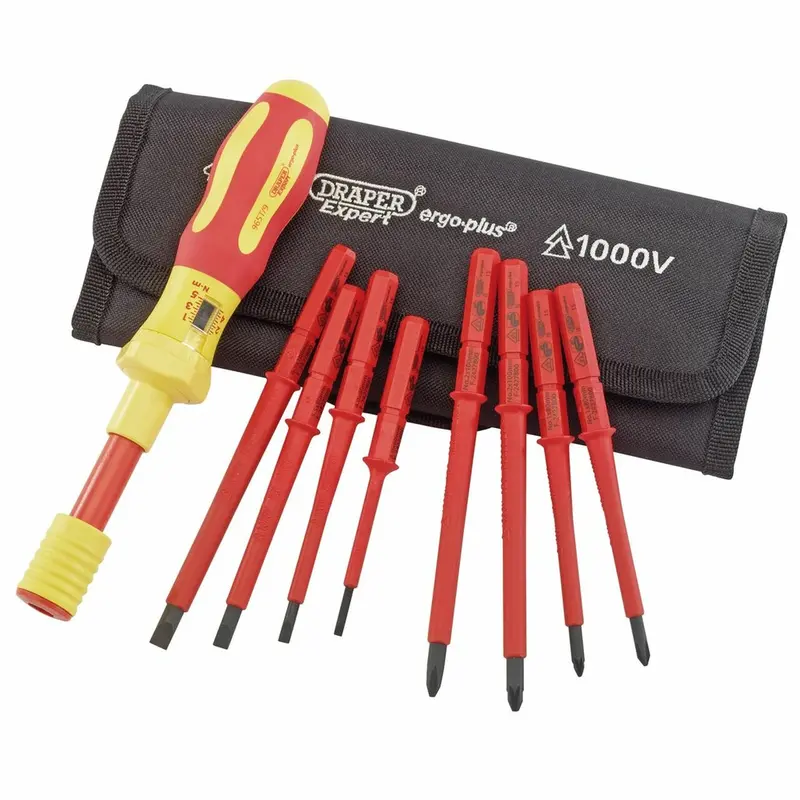 Draper 65372 Xp1000 Vde-Certified Interchangeable Torque Screwdriver Set – 9-Piece 1