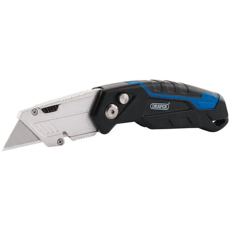 Draper 70361 Folding Trimming Knife With Belt Clip And Integrated Storage 1