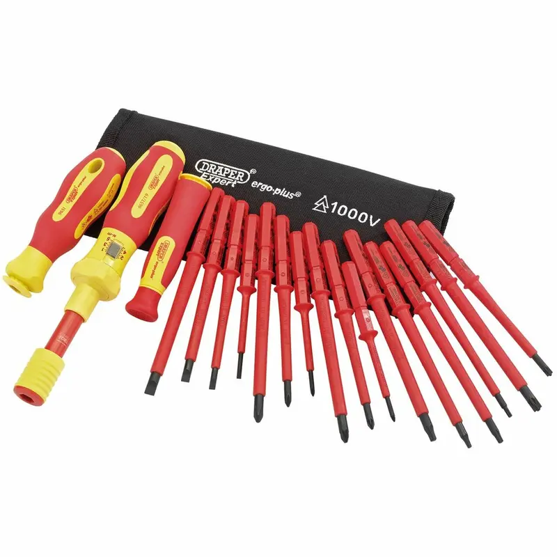 Draper 81762 Xp1000® Vde-Rated Interchangeable Torque Screwdriver Kit – 19-Piece System 1