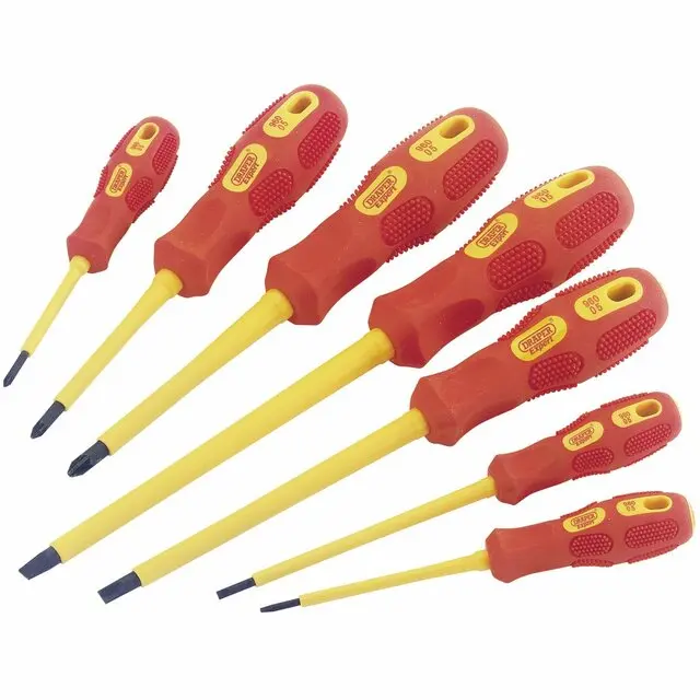 Draper 88608 Fully Insulated Vde-Approved Screwdriver Set – 7-Piece Safety Kit 1