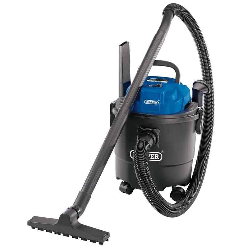 Draper 90107 15-Litre Wet & Dry Vacuum Cleaner – 230V, 1250W Industrial-Grade Suction 1