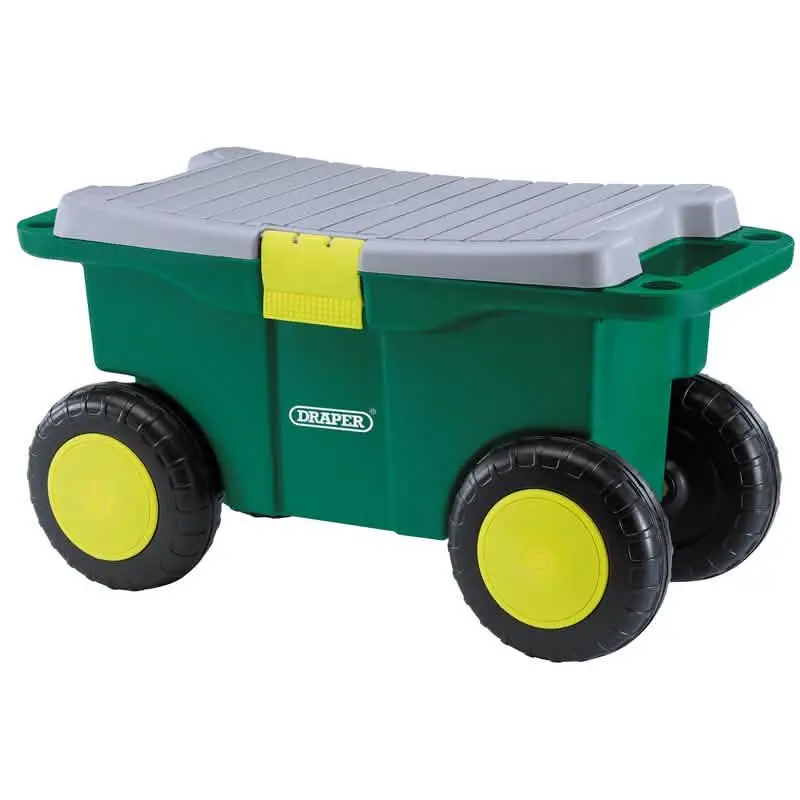 Draper All-In-One Garden Tool Cart With Integrated Seat — Foldable & Mobile 1