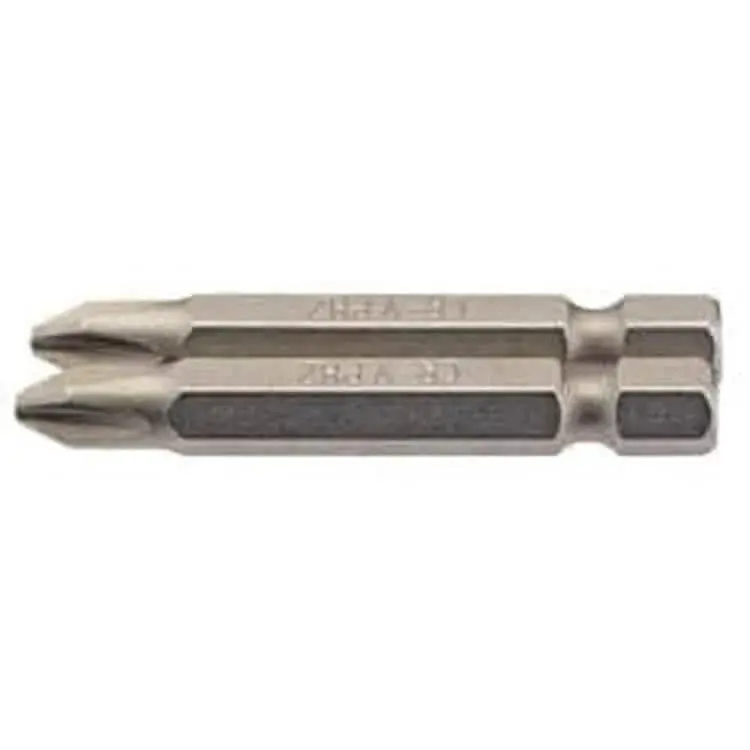 Draper Cross-Slot Insert Bit – 1/4" Hex Shank, 50Mm Length, #2 Size (2-Pack) 1