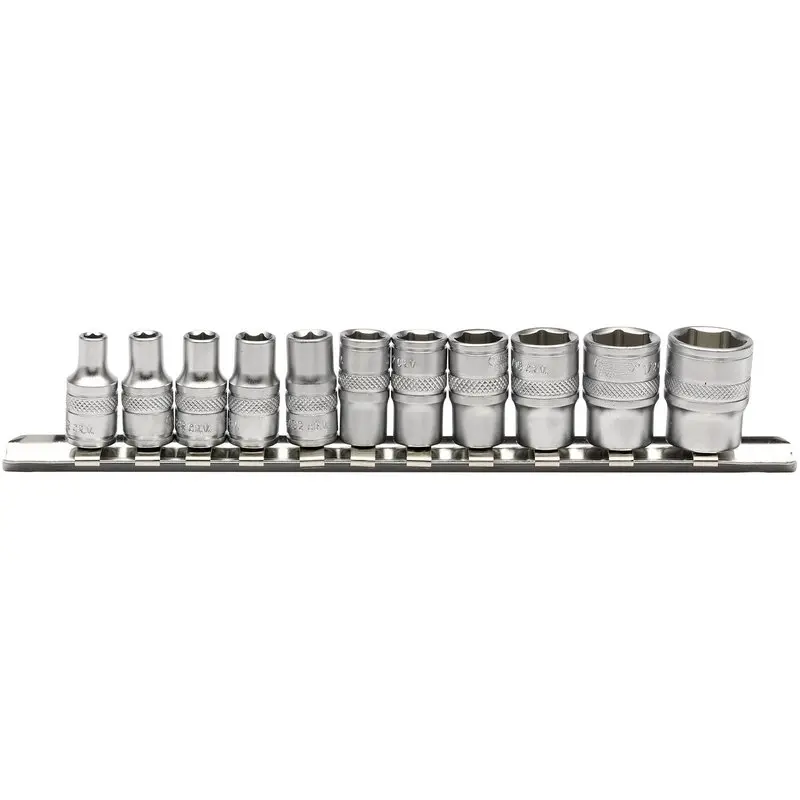 Draper Expert 11-Piece Imperial Socket Set – 1/4" Drive, Mounted On Steel Rail (Dr-16488) 1