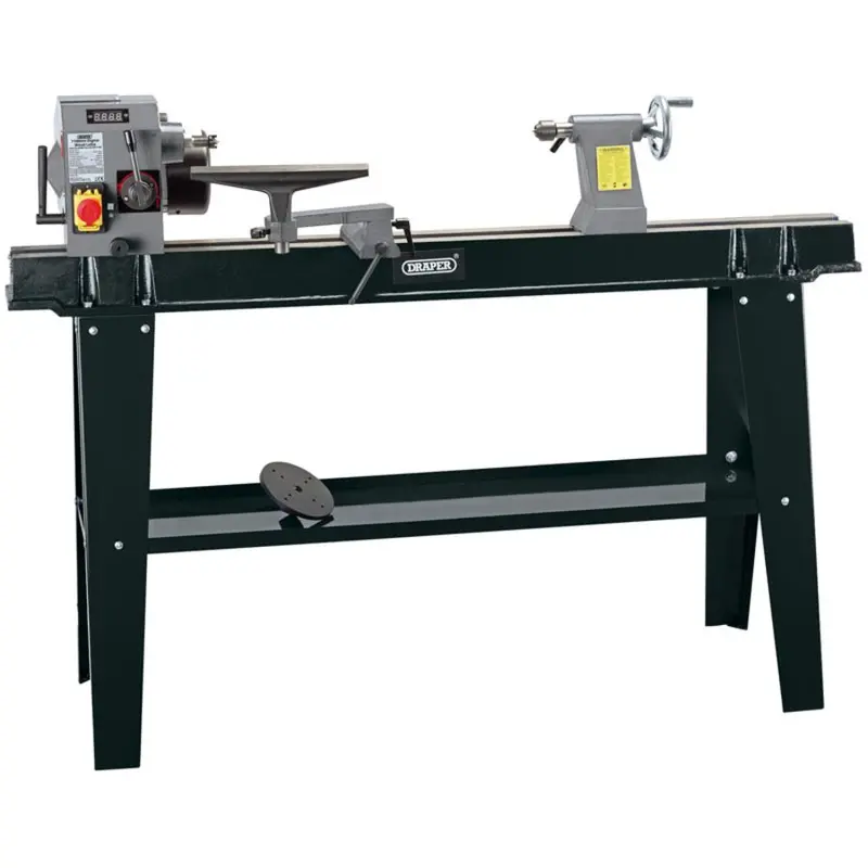 Draper Wtl1100 Variable-Speed Digital Wood Lathe – 750W Benchtop Turning Machine 1