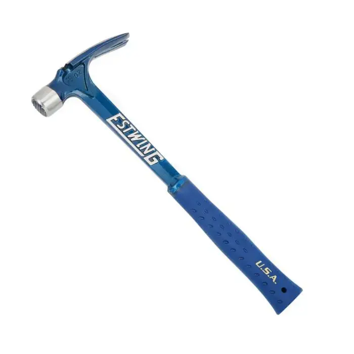 Estwing E6/19Sm Ultra Series Framing Hammer — 19Oz Milled Face, Blue Nylon Grip 1