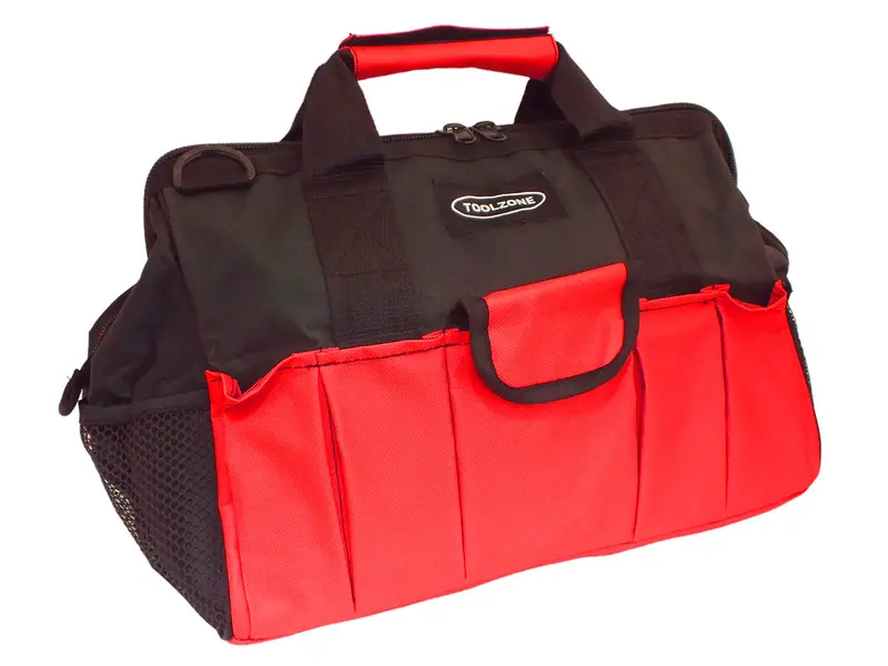 Extra-Heavy-Duty 16-Inch Nylon Tool Bag With 28 Pockets And Adjustable Shoulder Strap 1