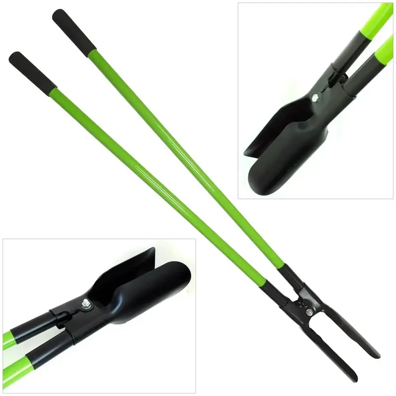 Fiberglass-Handled Fence Post Auger & Crossover Digging Spade For Efficient Ground Penetration 1