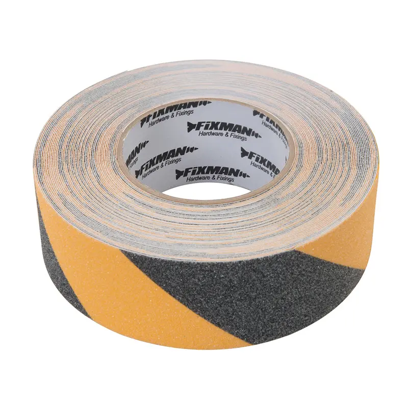 Fixman Anti-Slip Safety Tape – 50Mm X 18M High-Visibility Black/Yellow Strip 1