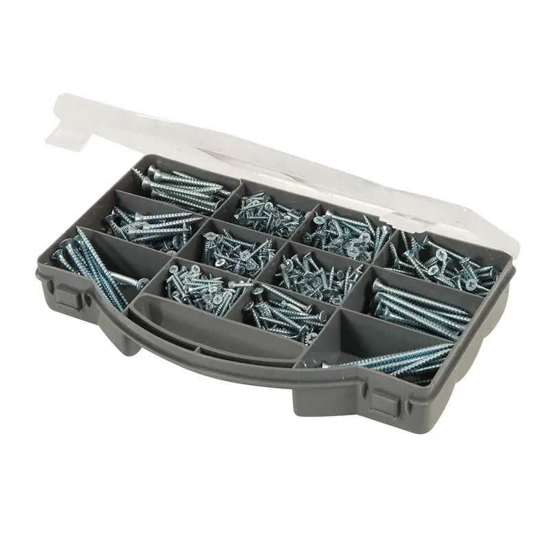 Fixman Zinc-Plated Countersunk Screws – 780-Piece Assortment, Various Lengths 1