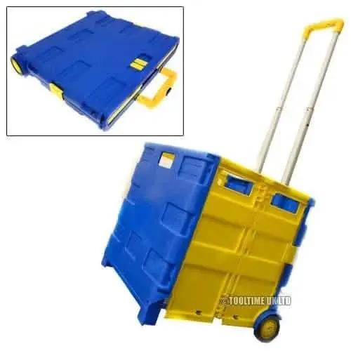 Foldable Heavy-Duty Shopping Trolley – 40Kg Capacity, Compact Rolling Cart For Boot Or Storage 1